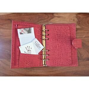 Gillio Compagna Medium Croco Red - 224/02 BI-460